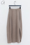 SWAYING 24 Autumn and Winter Wool Velvet Blended Cocoon Long Skirt SW-SW24AW3B12-TUO Camel SW-SW24AW3B11